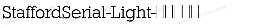 StaffordSerial-Light字体转换