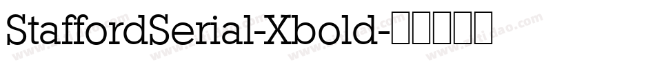 StaffordSerial-Xbold字体转换