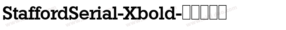 StaffordSerial-Xbold字体转换