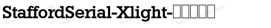 StaffordSerial-Xlight字体转换