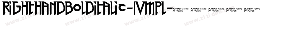 RightHandBoldItalic-4mPl字体转换 RightHandBoldItalic-4mPl字体转换