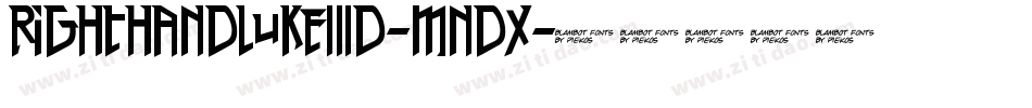 RightHandLuke3D-Mndx字体转换