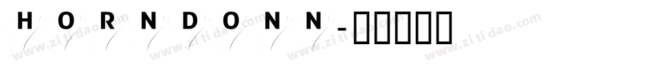 HORNDONN字体转换
