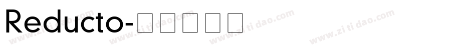 Reducto字体转换