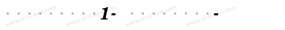 TriniteNo1-ItalicTab字体转换