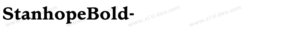 StanhopeBold字体转换