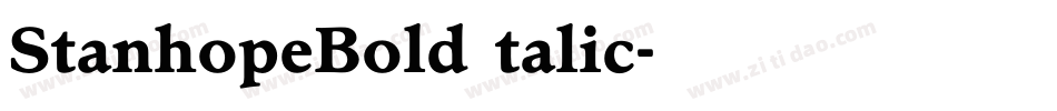 StanhopeBoldItalic字体转换