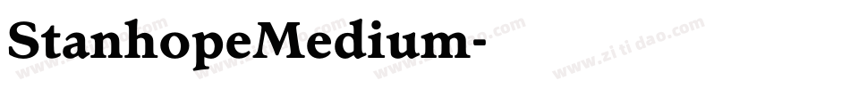 StanhopeMedium字体转换