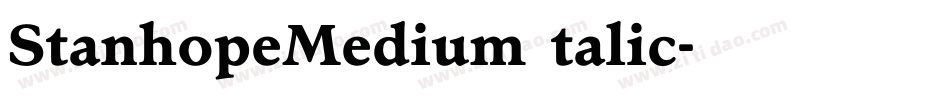 StanhopeMediumItalic字体转换