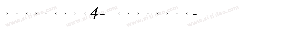 TriniteNo4-ItalicTab字体转换