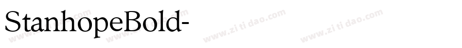 StanhopeBold字体转换