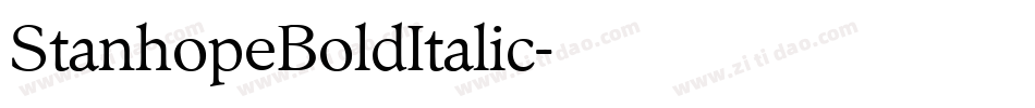 StanhopeBoldItalic字体转换