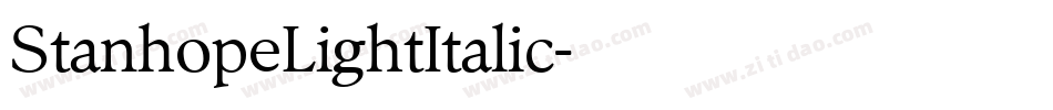 StanhopeLightItalic字体转换