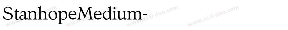 StanhopeMedium字体转换