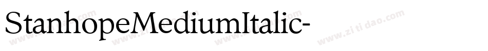 StanhopeMediumItalic字体转换