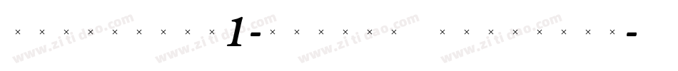 TriniteNo1-MediumItalicTab字体转换