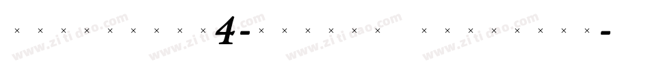TriniteNo4-MediumItalicTab字体转换
