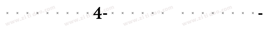 TriniteNo4-MediumItalicTab字体转换