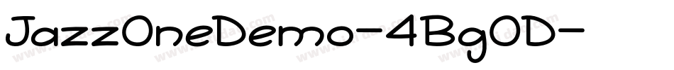 JazzOneDemo-4BgOD字体转换