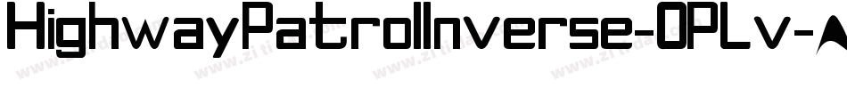 HighwayPatrolInverse-0PLv字体转换