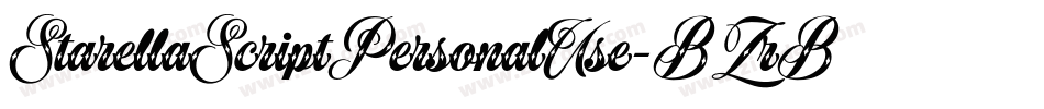 StarellaScriptPersonalUse-BZrB字体转换