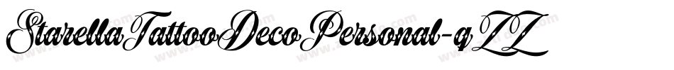 StarellaTattooDecoPersonal-qZZ4x字体转换