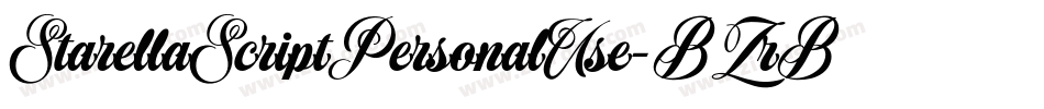 StarellaScriptPersonalUse-BZrB字体转换