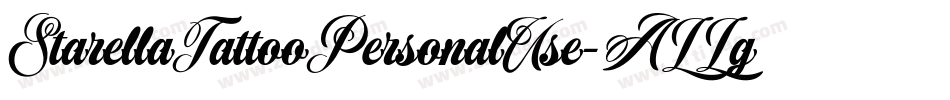 StarellaTattooPersonalUse-ALLgx字体转换 StarellaTattooPersonalUse-ALLgx字体转换