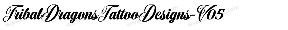 TribalDragonsTattooDesigns-V05y字体转换