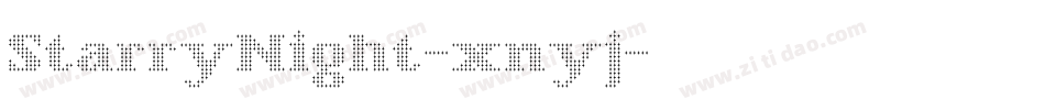 StarryNight-xnyj字体转换