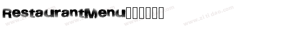 RestaurantMenu字体转换
