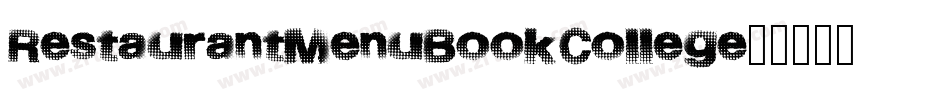 RestaurantMenuBookCollege字体转换