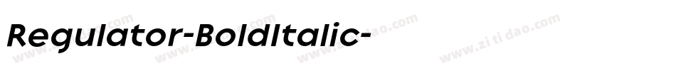 Regulator-BoldItalic字体转换