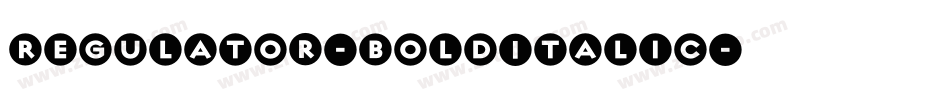 Regulator-BoldItalic字体转换