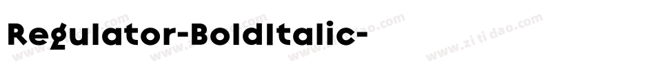 Regulator-BoldItalic字体转换