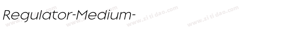 Regulator-Medium字体转换
