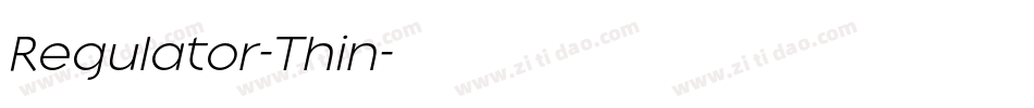 Regulator-Thin字体转换