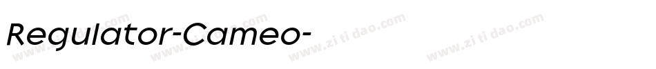 Regulator-Cameo字体转换