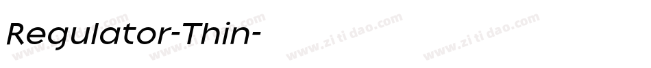 Regulator-Thin字体转换