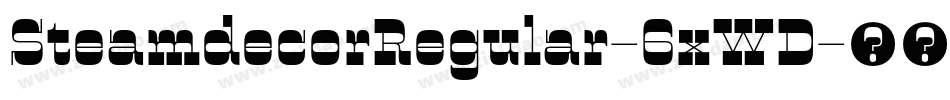 SteamdecorRegular-6xWD字体转换