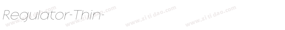Regulator-Thin字体转换