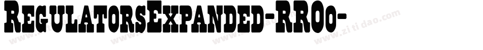 RegulatorsExpanded-RROo字体转换