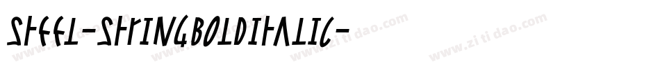 Steel-StringBoldItalic字体转换