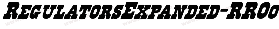 RegulatorsExpanded-RROo字体转换