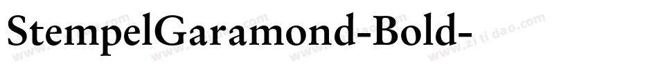 StempelGaramond-Bold字体转换