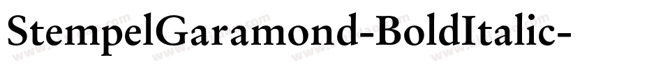 StempelGaramond-BoldItalic字体转换