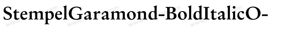 StempelGaramond-BoldItalicO字体转换