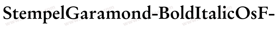 StempelGaramond-BoldItalicOsF字体转换