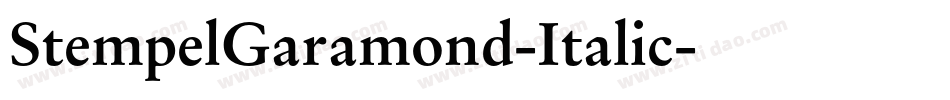 StempelGaramond-Italic字体转换