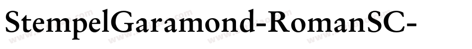 StempelGaramond-RomanSC字体转换